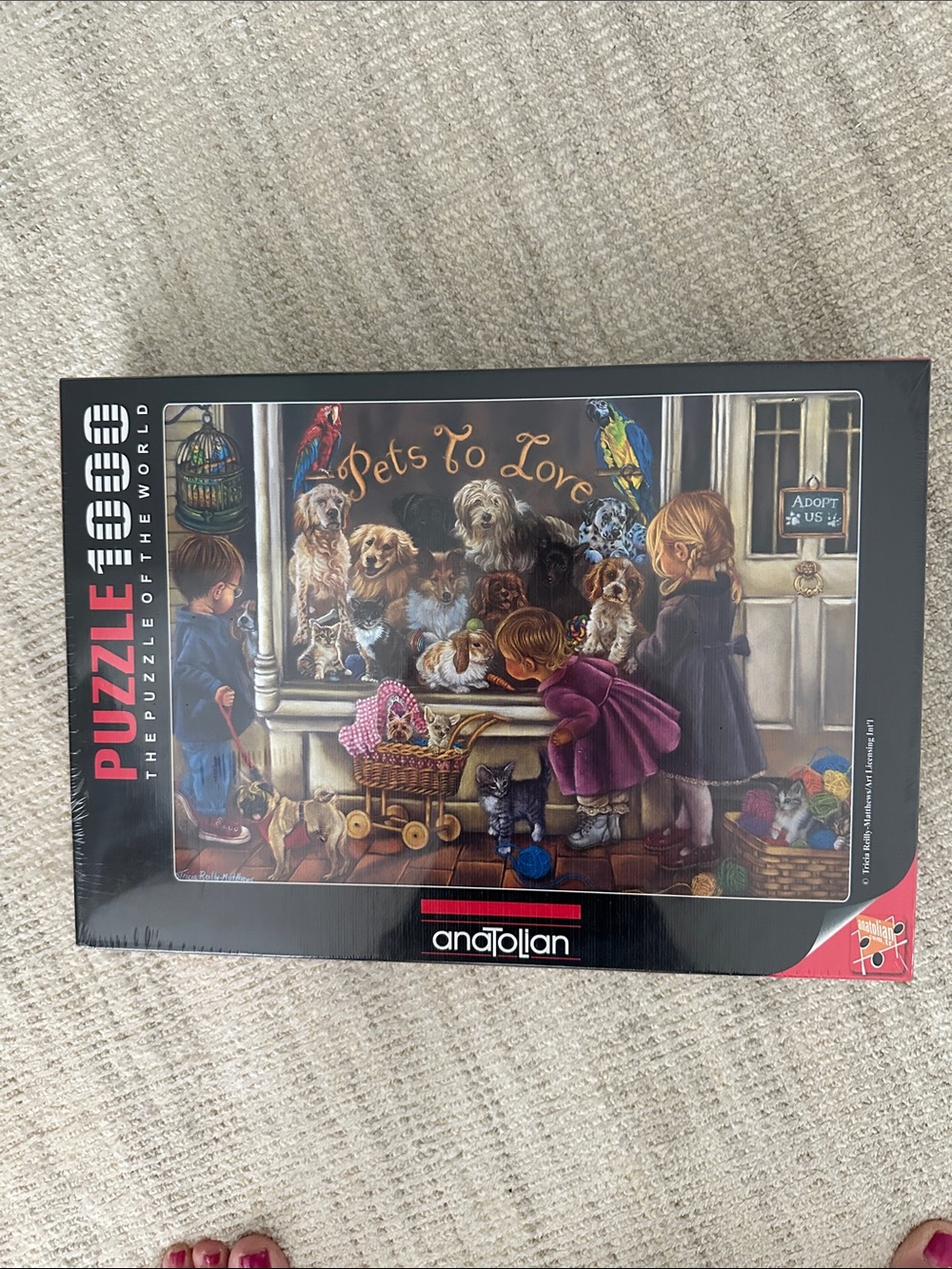 Anatolian Pets To Love Jigsaw Puzzle - Black Frame. New wrapped